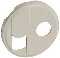 Лицевая панель Legrand Celiane для 2-м. розетки RJ45+TV слоновая кость картинка